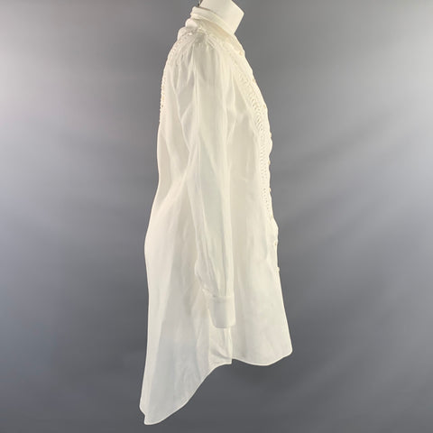 100% CAPRI Size XS White Linen Shirt dress Casual Top