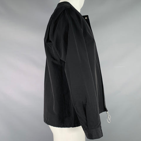SPELLBOUND Size M Black Cotton Nylon Collarless Jacket