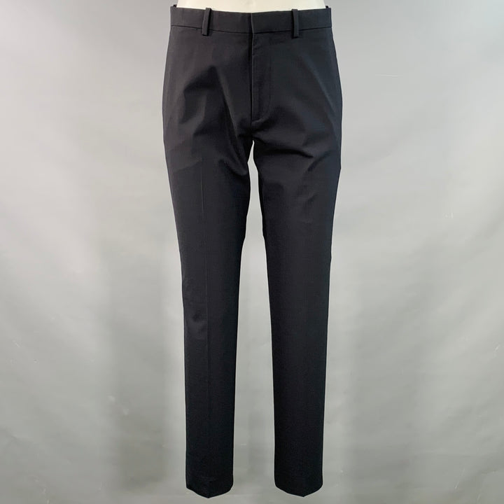 THEORY Size 40 Regular Black Wool Blend Notch Lapel Suit