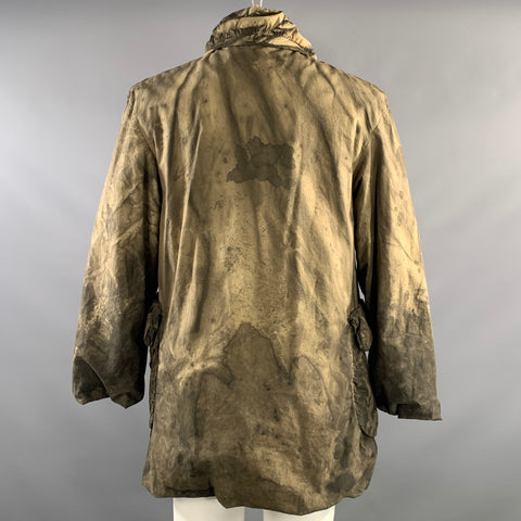 VIVIENNE WESTWOOD Size XS Brown Black Dyed Cotton Double Breasted Jacket