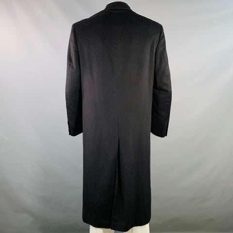 NEIMAN MARCUS Size 42 Black Cashmere Single Breasted Coat