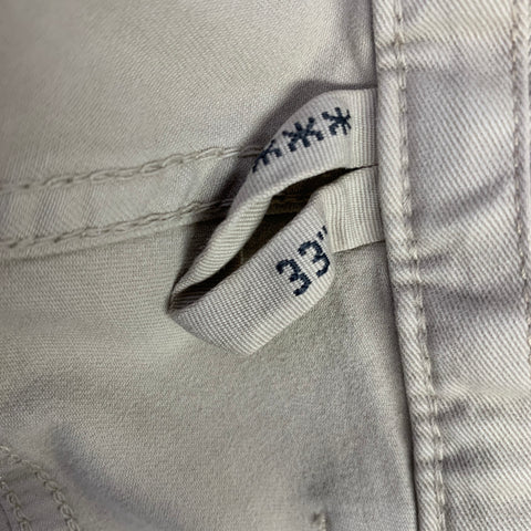 ERMENEGILDO ZEGNA Size 33 Beige Cotton Blend Straight Jeans