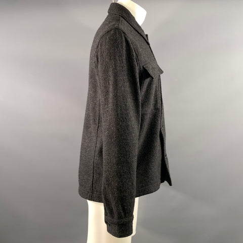 TODD SNYDER Size M Grey Textured Trucker Jacket