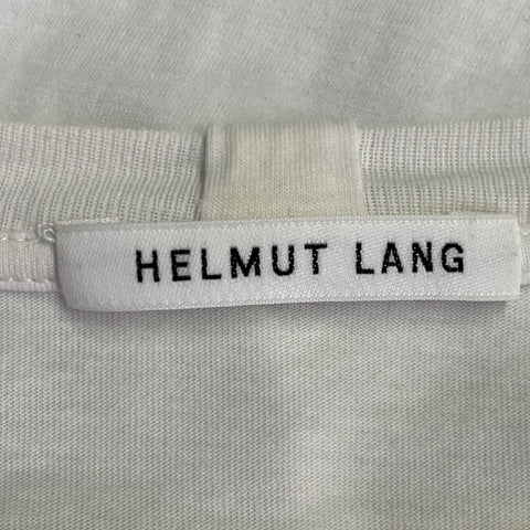 HELMUT LANG Size L White Cotton Jersey Crew Neck Straps Bondage T-shirt