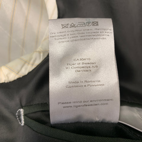 TIGER of SWEDEN Size 36 Forest Green Wool Notch Lapel Suit