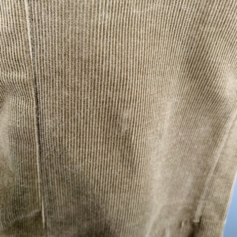 DRIES VAN NOTEN Size 44 Green Olive Corduroy Cotton Jacket