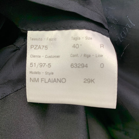 BRIONI Size 40 Regular Navy Black Two Toned Wool Peak Lapel Sport Coat