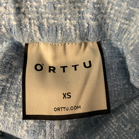ORTTU Size 30 Light Blue Tweed Acrylic Blend Pants