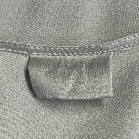 BRUNELLO CUCINELLI Size M Grey Silk V-Neck Casual Top