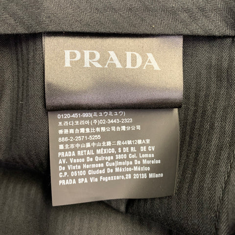 PRADA Size 30 Blue Navy Burgundy Plaid Wool Mohair Button Fly Dress Pants