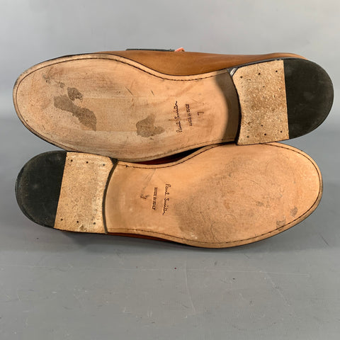 PS by PAUL SMITH Size 8 Tan Multi Color Color Block Leather Slip On Penny Loafers