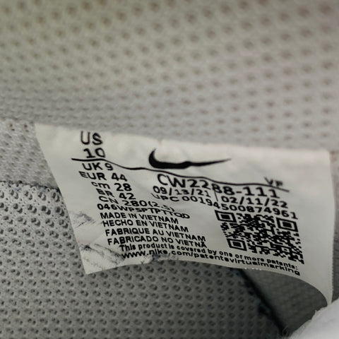 NIKE Size 10 White Leather Rubber Sole Platform Sneakers