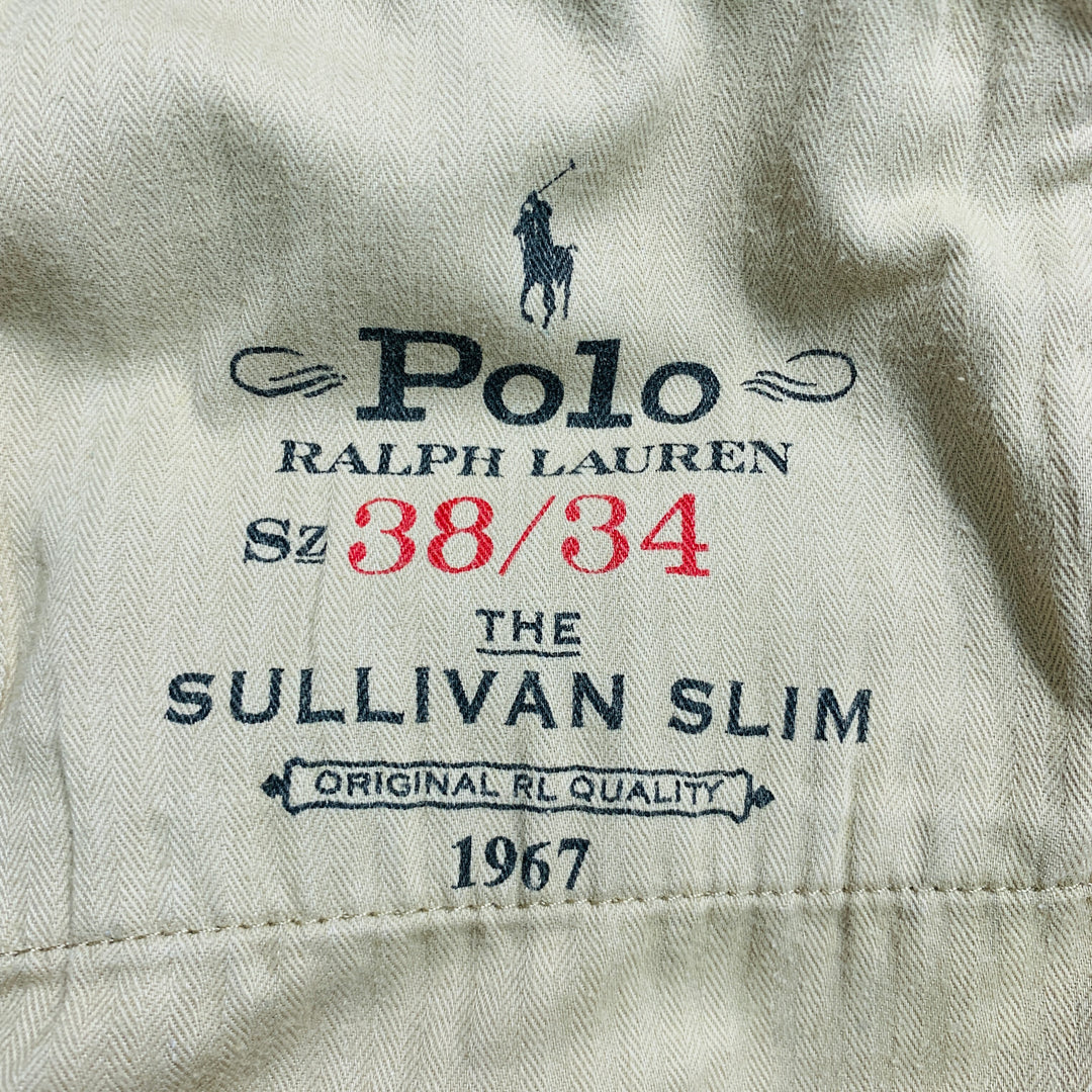 POLO by RALPH LAUREN Size 38 Beige Cotton Blend 5 Pockets Casual Pants