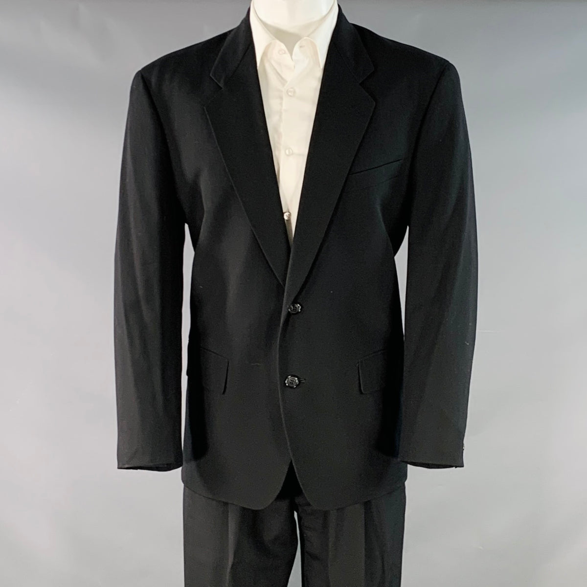 COMME des GARCONS HOMME PLUS Vintage 1990 Size S Black Wool Notch 