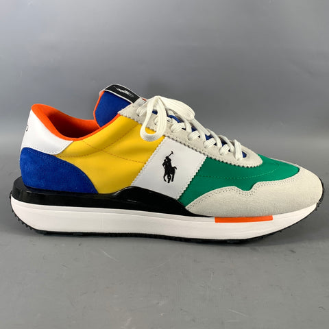 POLO by RALPH LAUREN Size 10.5 White Multi-Color TRAIN 89 PP-SK-LTL Sneakers
