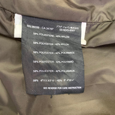 PRADA Veste zippée en polyester et nylon vert olive taille 44
