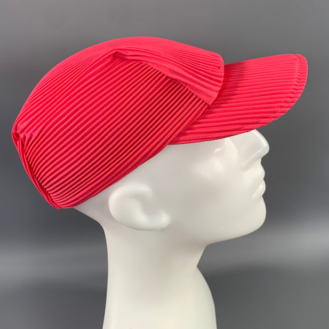 PLEATS PLEASE by ISSEY MIYAKE Pink Pleated Polyester Hat