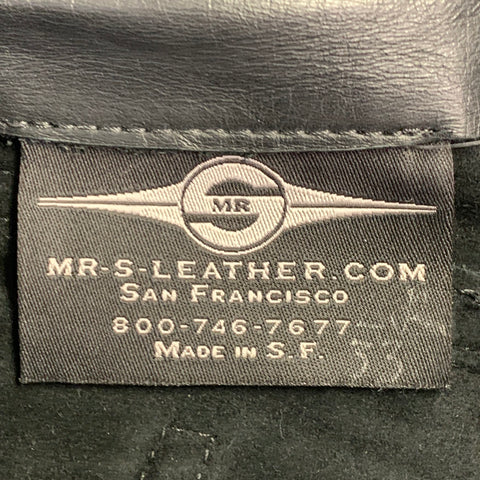 MR. S LEATHER Size 33 Black Leather Jean Cut Straight Casual Pants