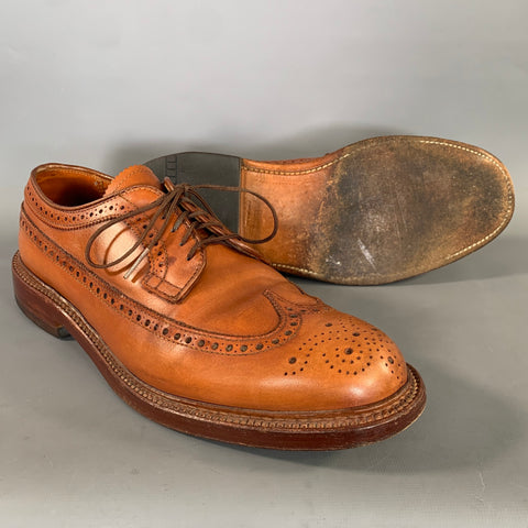 ALDEN Size 7 Brown Brogues Leather Blucher Loafers