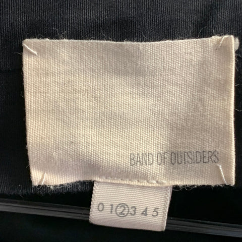 BAND OF OUTSIDERS Size 38 Regular Black Wool Mohair Contrast Stitch Notch Lapel Suit