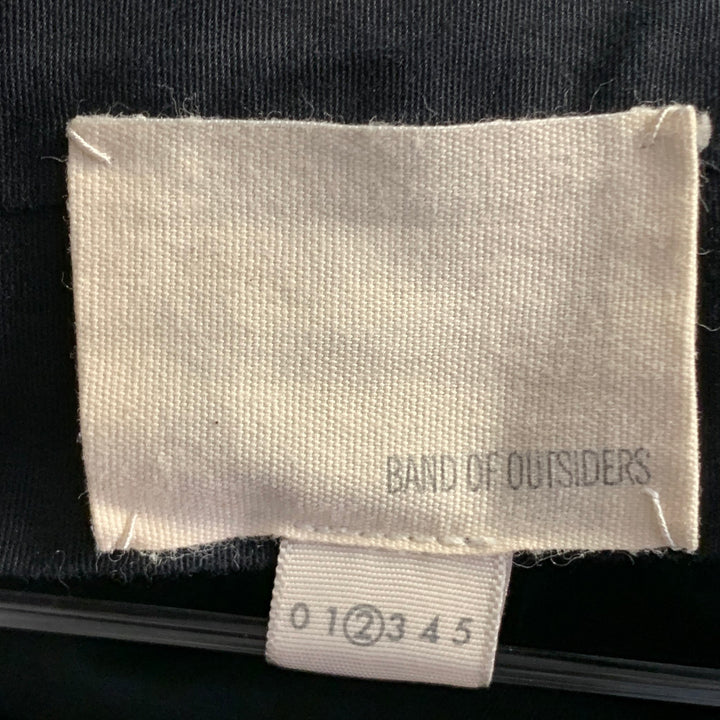 BAND OF OUTSIDERS Size 38 Regular Black Wool Mohair Contrast Stitch Notch Lapel Suit