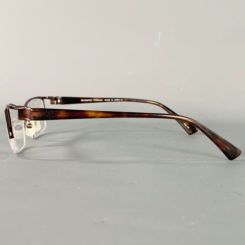 KIO YAMATO Brown Gunmetal Titanium Acetate Eyewear Readers