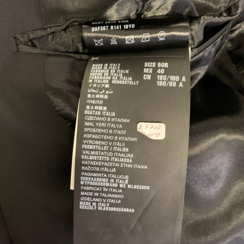 PRADA Chest Size 40 Black Wool Notch Lapel 35 31 Suit
