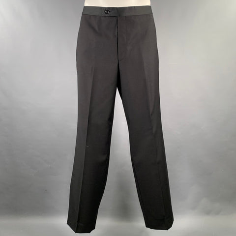 BARNEY'S NEW YORK Chest Size 42 Long Black Wool Notch Lapel 38 31 Tuxedo
