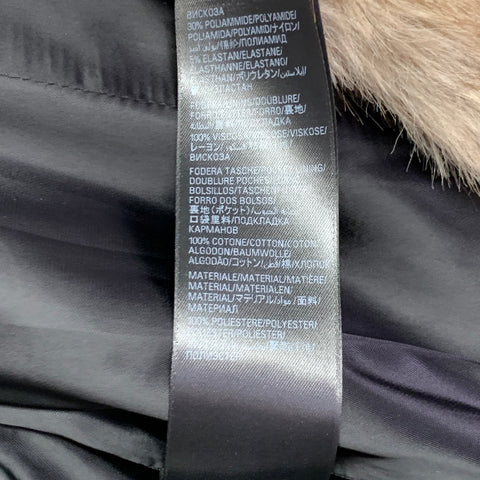 BALENCIAGA 2023 Size XS Beige Shaggy Faux Fur Hook Eye Coat