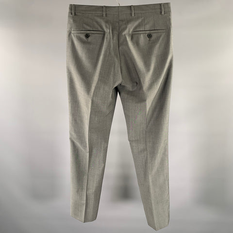 PAUL SMITH Size 30 Gray Wool Mohair Zip Fly Dress Pants