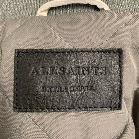 Blouson bombardier en laine gris crème chiné ALLSAINTS Taille XS