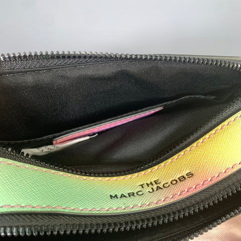 MARC JACOBS SS2020 Pink Teal Rainbow Leather Shoulder Bag