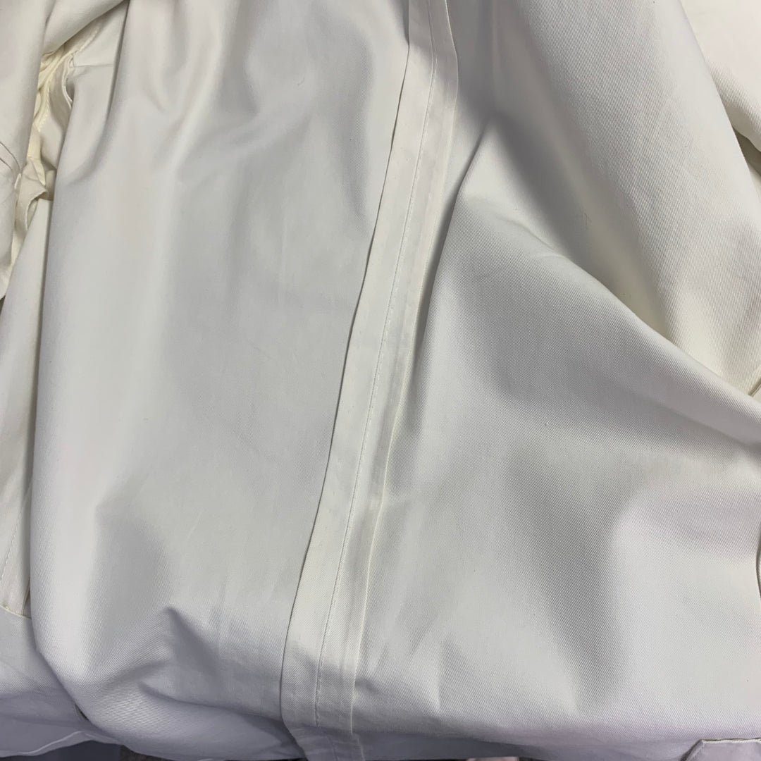 SUIT SUPPLY Size 42 Regular White Cotton Notch Lapel Suit