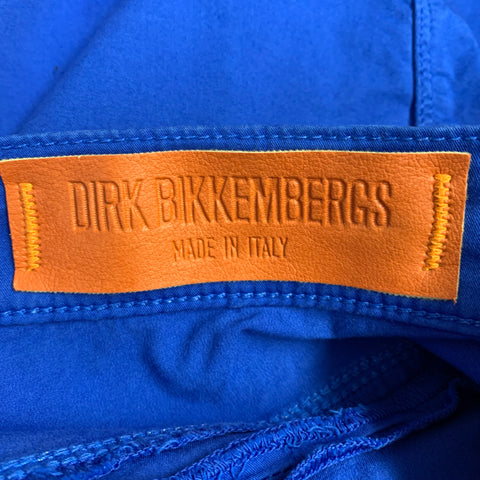 DIRK BIKKEMBERGS Size 32 Blue Cotton Blend 5 Pocket Casual Pants