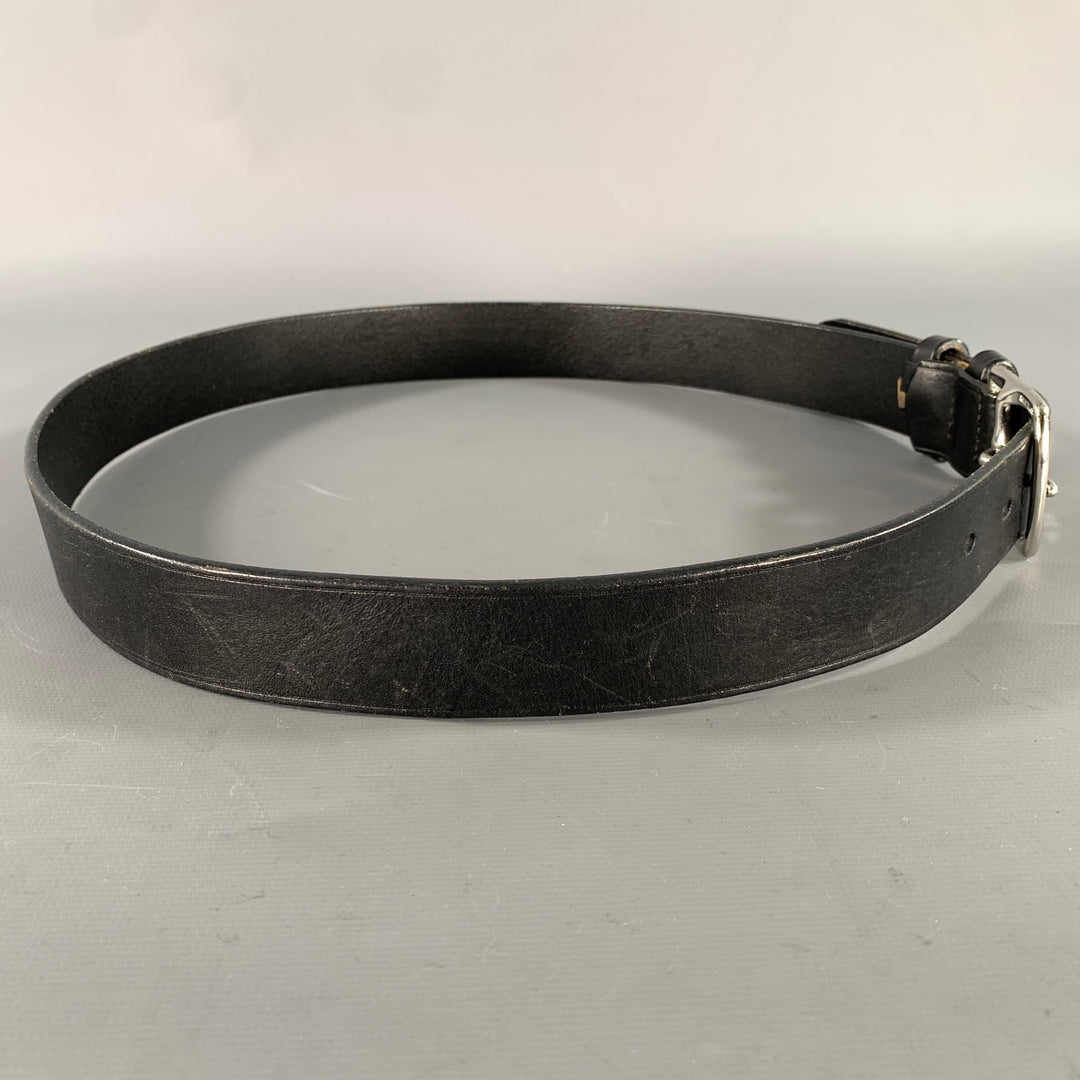 COACH Size 34 Black Solid Leather Belt