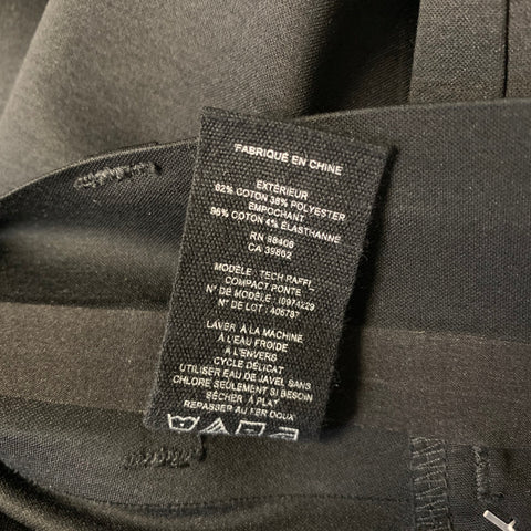THEORY Size 30 Black Solid Cotton Polyester Mid Rise Casual Pants