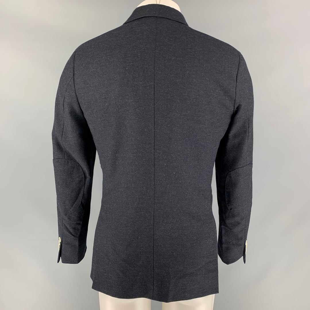 BAND OF OUTSIDERS Size 40 Grey Charcoal Wool Double Breasted Sport Coat