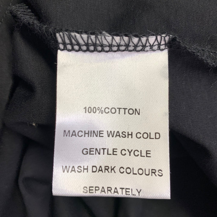 RAITH Size XL Black Cotton Button Up Spread Collar Long Sleeve Shirt