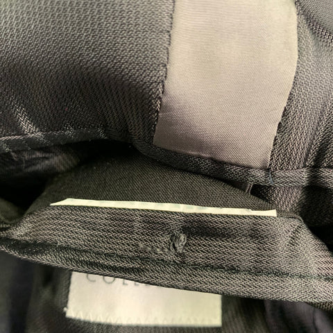 ARMANI COLLEZIONI Size 38 Navy Charcoal Grey Checkered Suit