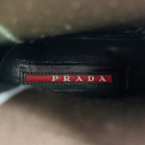 PRADA Size 8.5 Black Leather Chelsea Ankle Boots