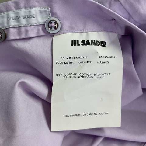 JIL SANDER Size M Purple Lilac Cotton Long Sleeve Shirt