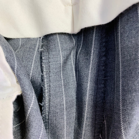 Costume Ralph Lauren taille 39 Regular en laine rayée grise à revers crantés