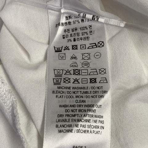 BURBERRY Size M White Brown Baby Deer Print Cotton Crew Neck T-shirt