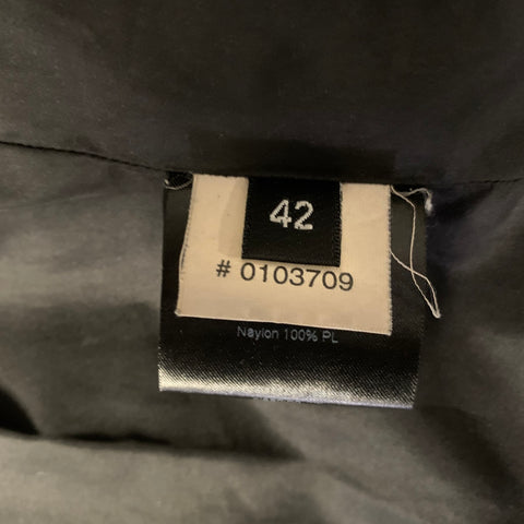 ARMANI COLLEZIONI Size M Black Leather Textured Zip Up Jacket