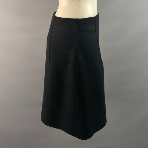 KAUFMAN FRANCO Size 6 Black Crocodile Lamb Leather Shift Cocktail Dress