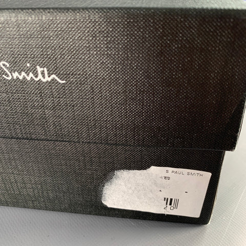 PAUL SMITH Size 8 Cream Perforated Leather Oxford Lace-Up Shoes