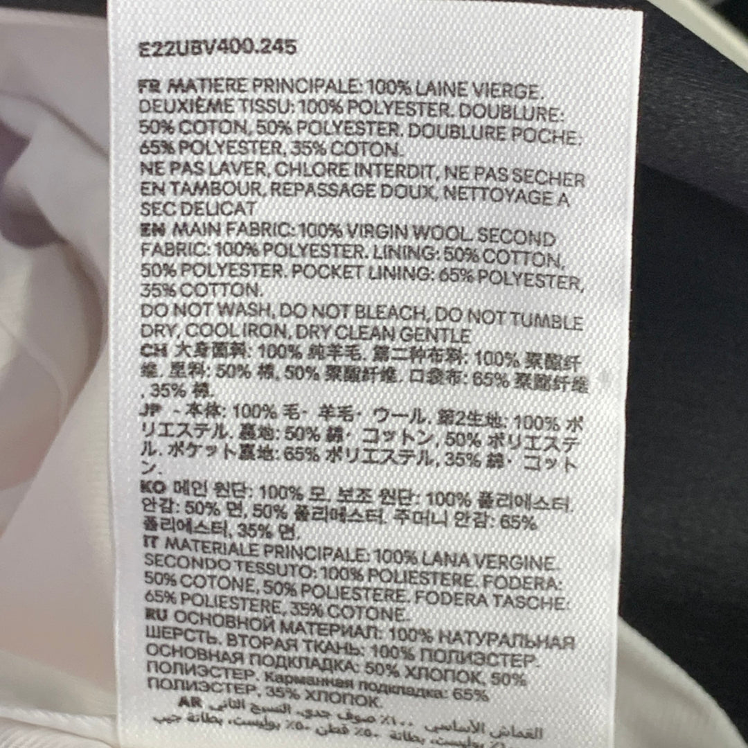 AMI by ALEXANDRE MATTIUSSI Size 34 Rose Black Wool Peak Lapel Sport Coat