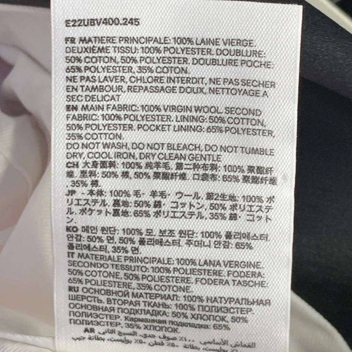 AMI by ALEXANDRE MATTIUSSI Size 34 Rose Black Wool Peak Lapel Sport Coat