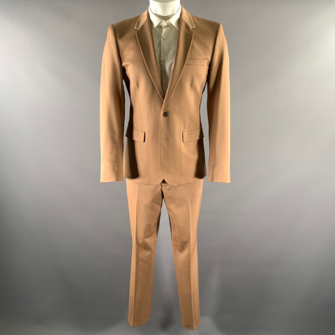 H & M MARGIELA Size 40 Camel Wool Notch Lapel Suit