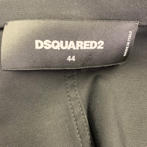 DSQUARED2 Size 8 Black Cotton Blend Single Breasted Jacket